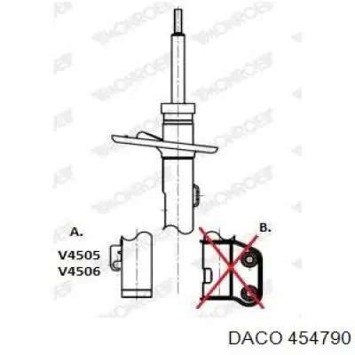 Стойка амортизатора передняя Daco 454790 цена, от 49.19 USD