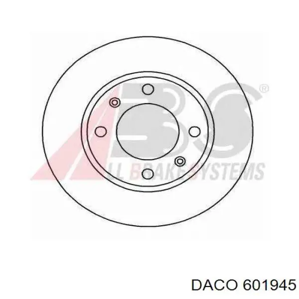 Передние тормозные диски 601945 Daco
