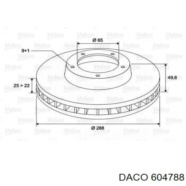 Ремкомплект тормозов передних Daco 604788 цена, от 34.76 USD