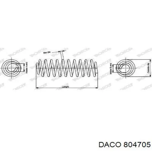 Передняя пружина 804705 Daco