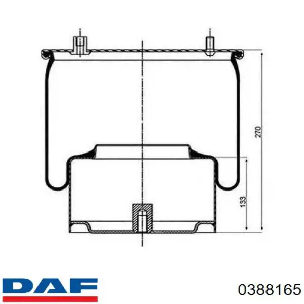 0388165 DAF Пневморессора задняя