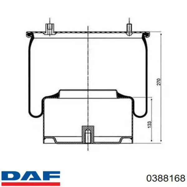 0388168 DAF Пневморессора задняя