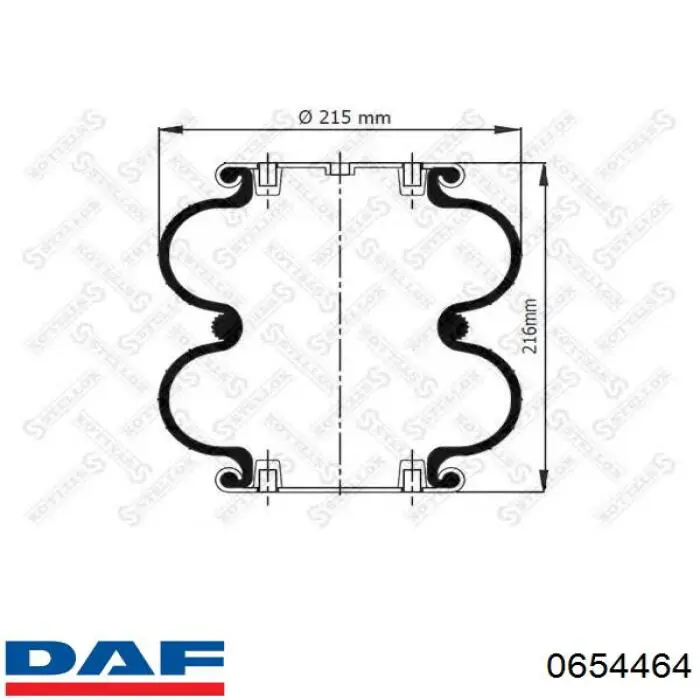 0654464 DAF Пневмоподушка моста