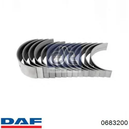 Вкладыши коленвала коренные, комплект, стандарт (STD) на DAF 95 