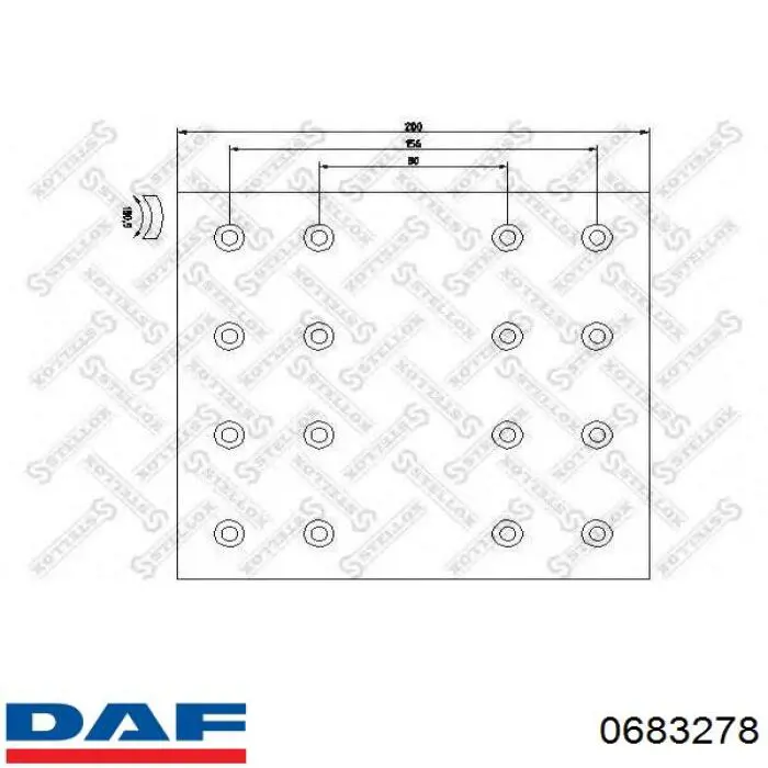 0683278 DAF Накладка тормозная задняя (TRUCK)