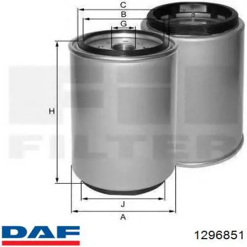 Купить 1296851 DAF Фильтр-отстойник топлива грубой очистки