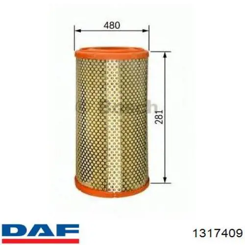 1317409 DAF Воздушный фильтр двигателя