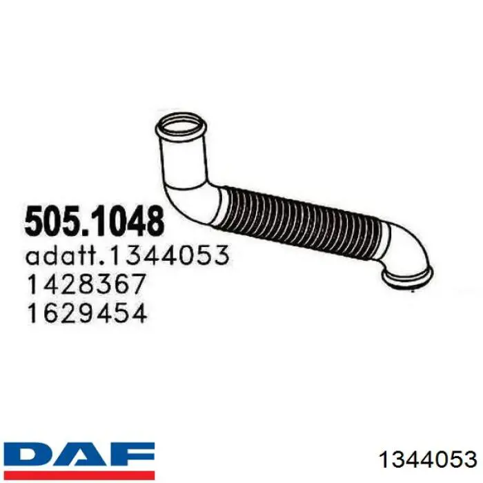 Купить 1344053 DAF Выхлопная труба