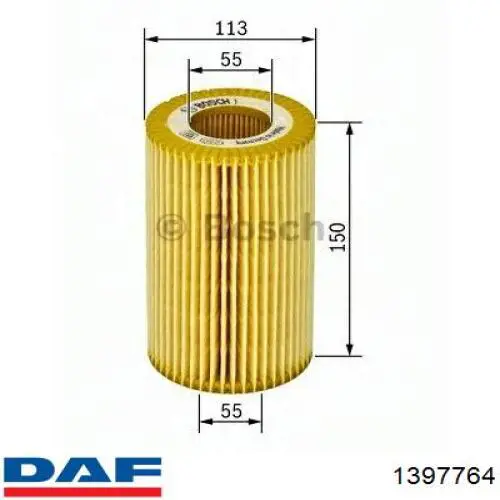 1397764 DAF масляный фильтр