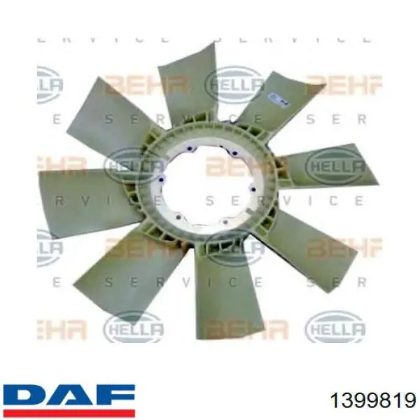 Крыльчатка радиатора охлаждения 1399819 DAF