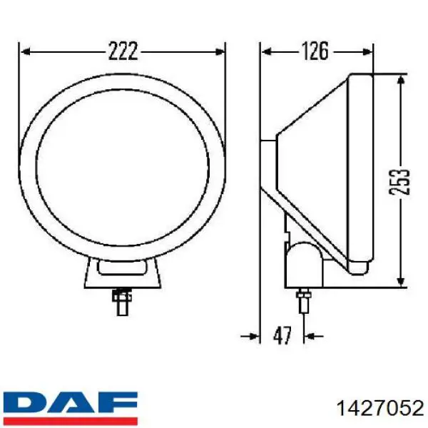 TD0163001W Tangde Фара противотуманная левая/правая (универсальная)
