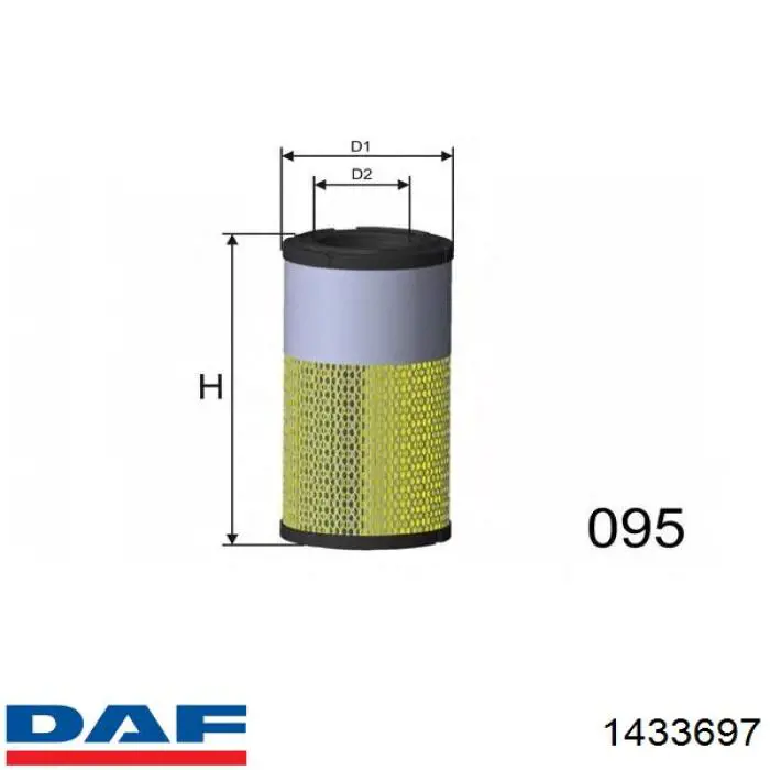 1433697 DAF Воздушный фильтр двигателя