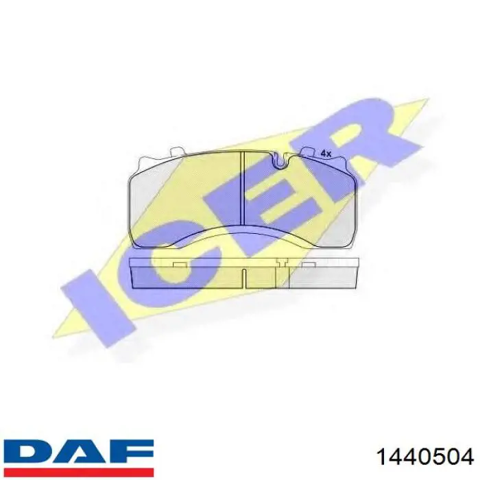 Передние тормозные колодки 1440504 DAF