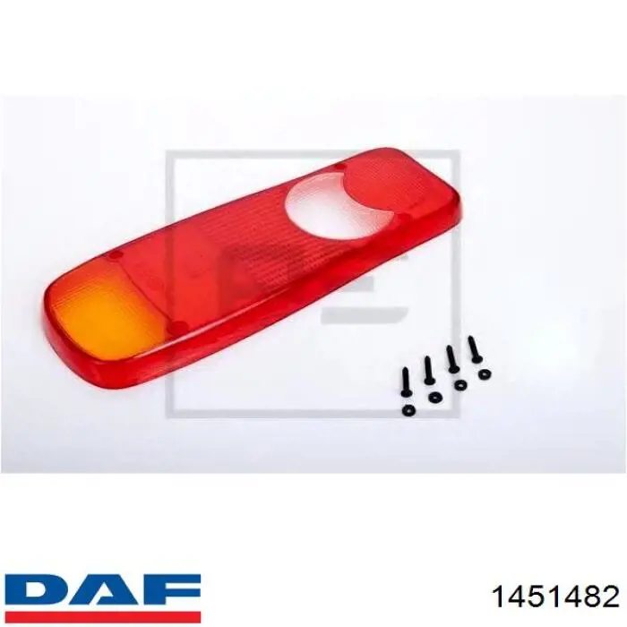 1451482 DAF vidro da luz traseira