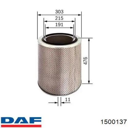 1500137 DAF Воздушный фильтр двигателя