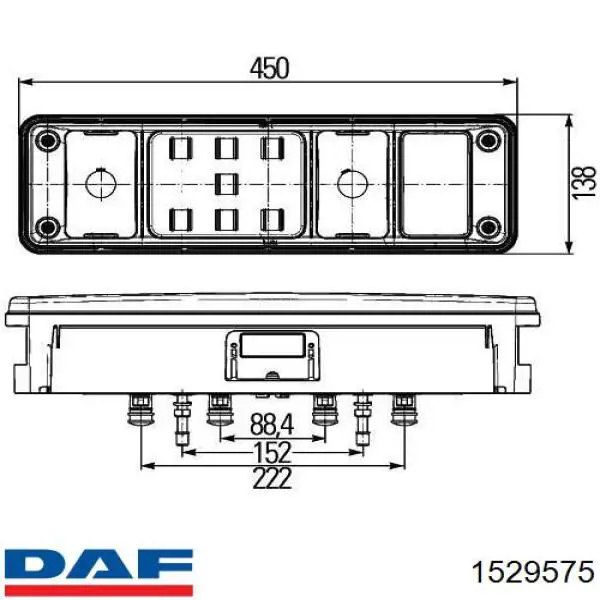 1529575 DAF lanterna traseira direita