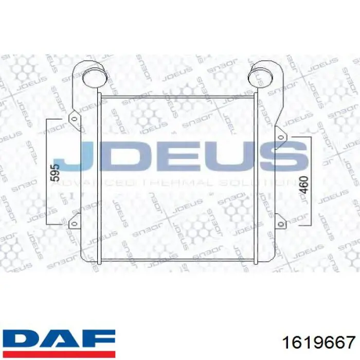 1619667 DAF Охладитель наддувочного воздуха