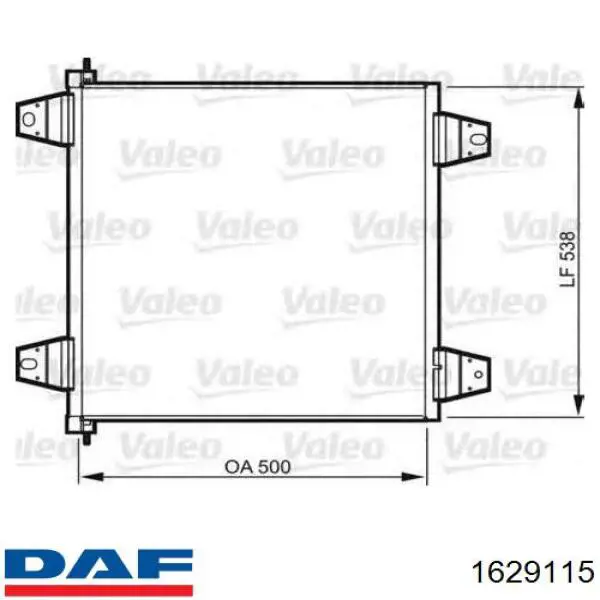 Купить 1629115 DAF Радиатор системы охлаждения кондиционера