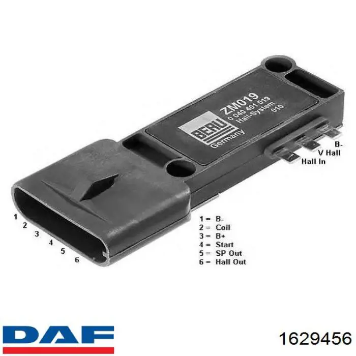 1629456 DAF Штаны глушителя передние