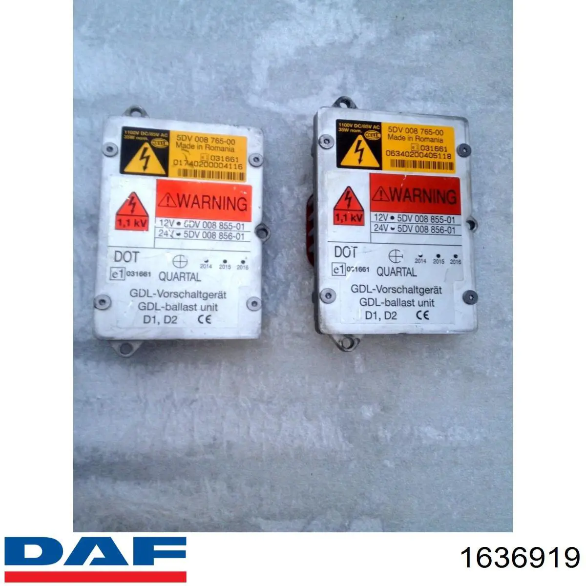 Блок розжига ксенона 1636919 DAF