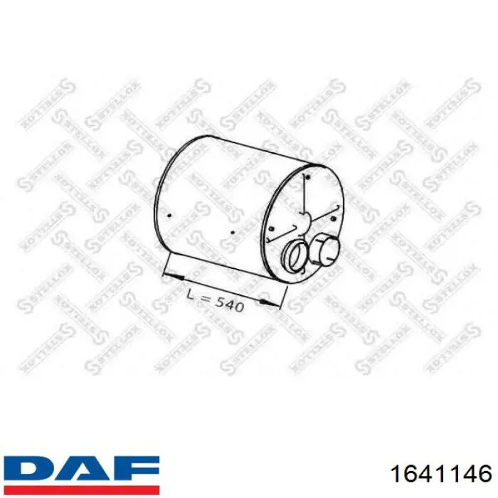 Глушитель, задняя часть 1641146 DAF