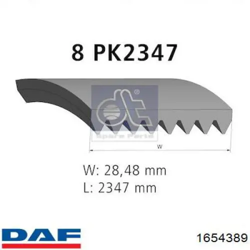Клиновый ремень DAF 1654389 цена, от 24.76 USD