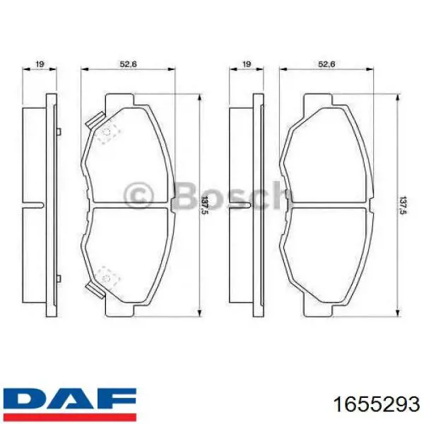 1655293 DAF Крышка фары, задняя
