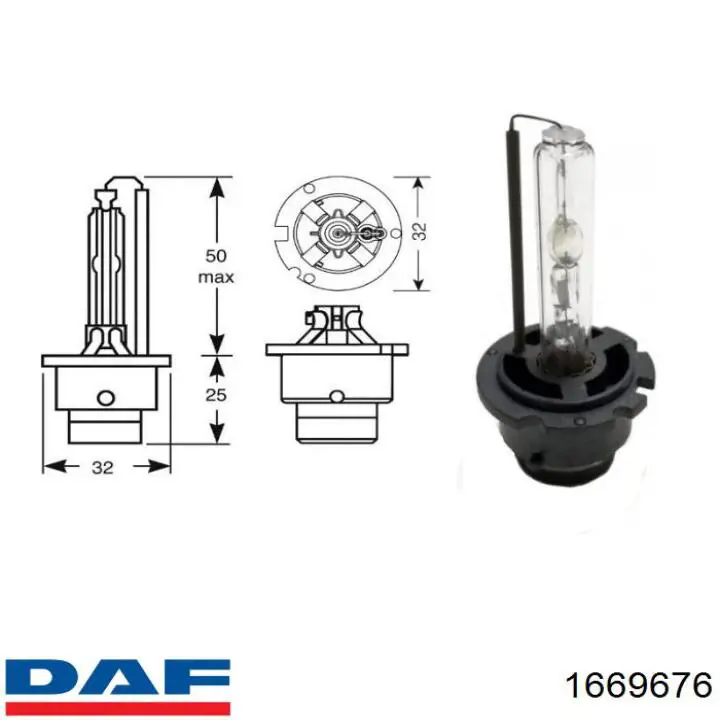 Купить 1669676 DAF Лампочка ксеноновая