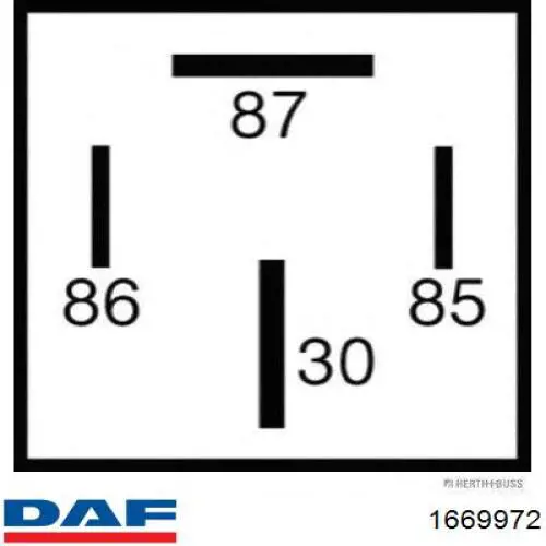 Реле обогрева заднего стекла DAF 1669972 цена, от 8.19 USD
