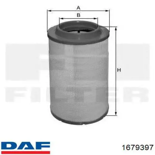 Воздушный фильтр 1679397 DAF