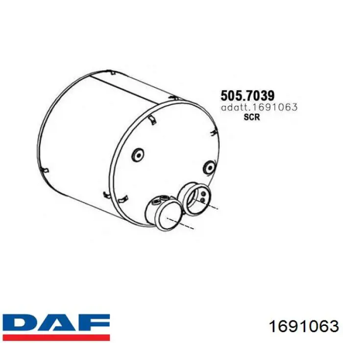 Габарит (указатель поворота) правый 1691063 DAF