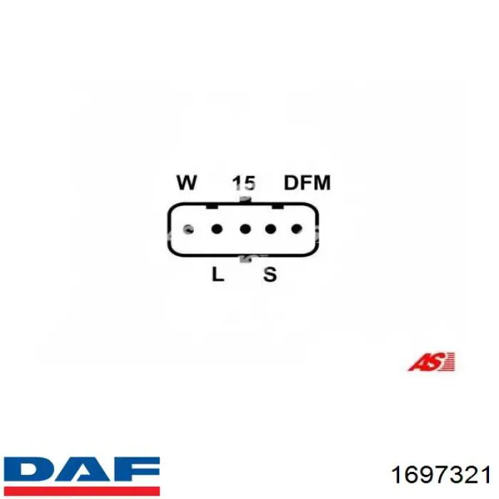 1697321 DAF Генератор автомобильный