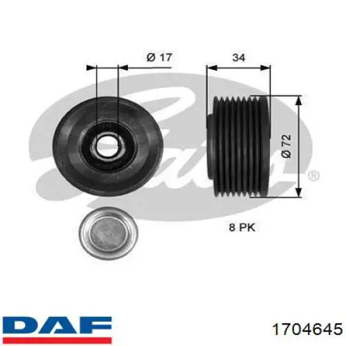 Паразитный ролик 1704645 DAF