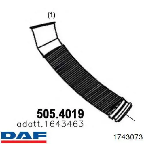 Гофра глушителя DAF 1743073