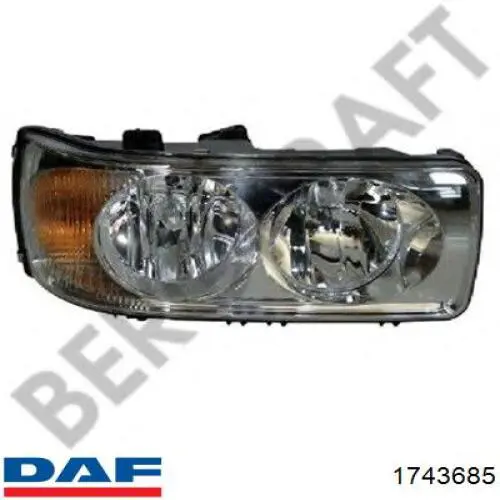 Правая блок фара DAF 1743685 цена, от 78.92 USD