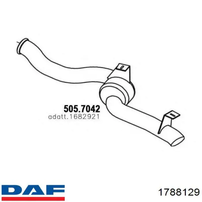1788129 DAF Глушитель центральный