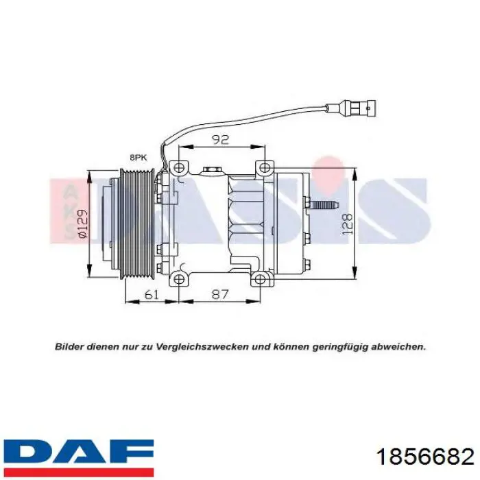 Компрессор кондиционера 1856682 DAF