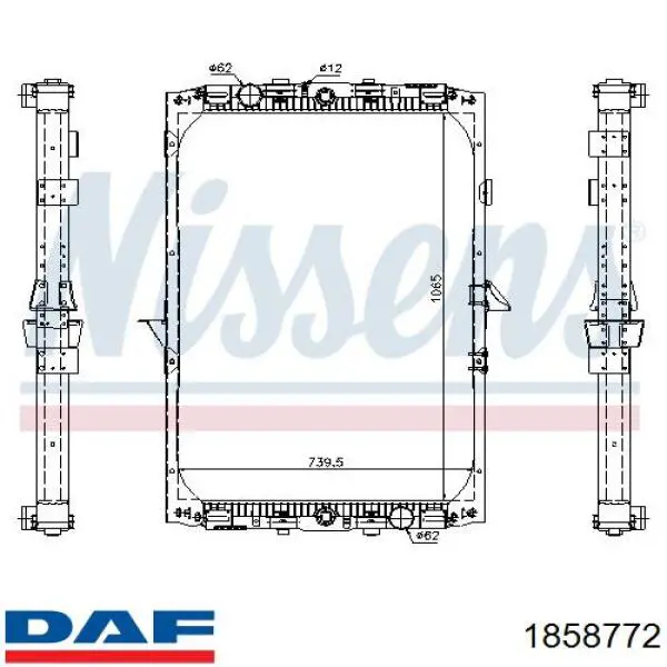 1858772 DAF Радиатор основной