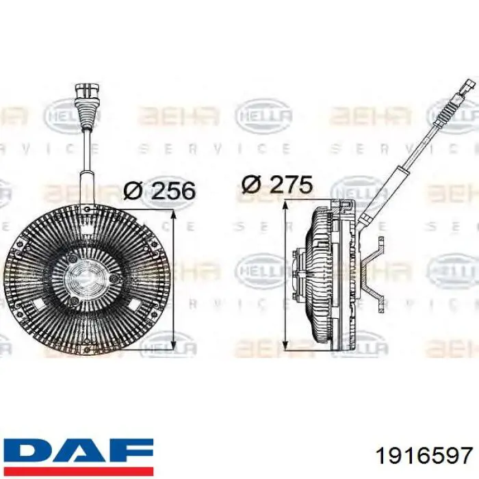 Крыльчатка радиатора охлаждения 1916597 DAF