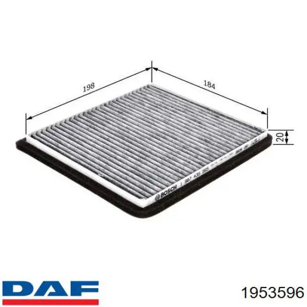 Фильтр воздушный отопителя DAF 1953596 цена, от 25.45 USD