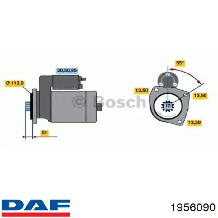 Стартер 1956090 DAF