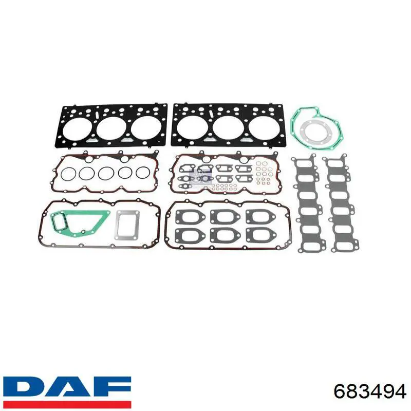 Верхний комплект прокладок двигателя 683494 DAF