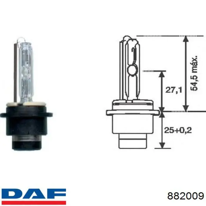 Лампочка ксеноновая 882009 DAF