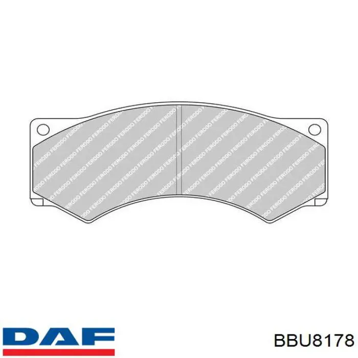 Передние тормозные колодки BBU8178 DAF