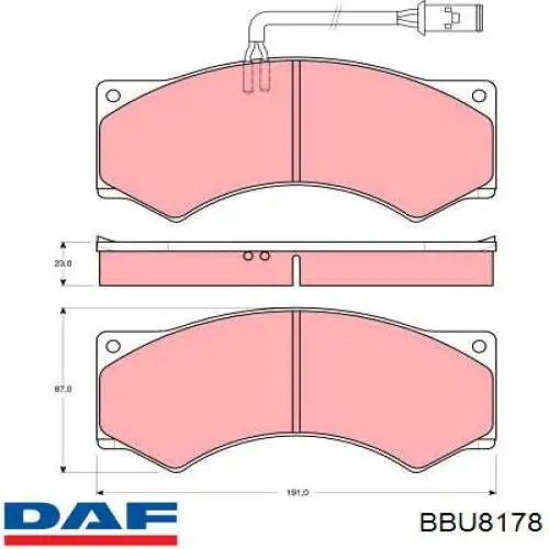 Купить BBU8178 DAF Колодки тормозные