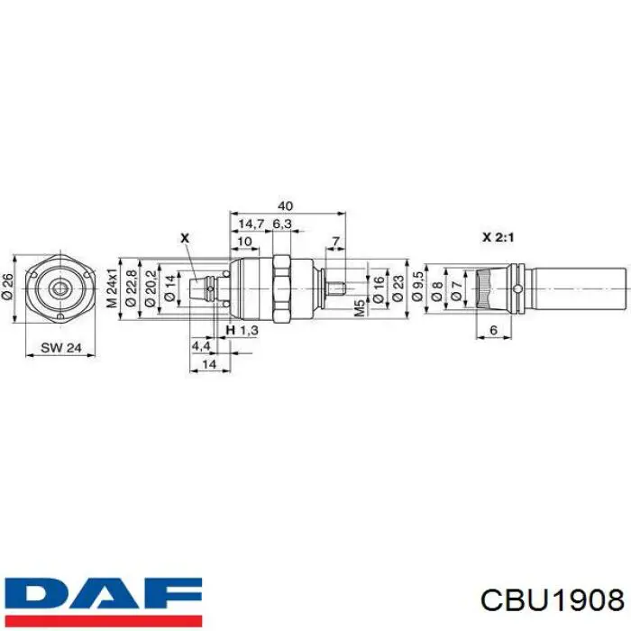 CBU1908 DAF Клапан ТНВД электромагнитный