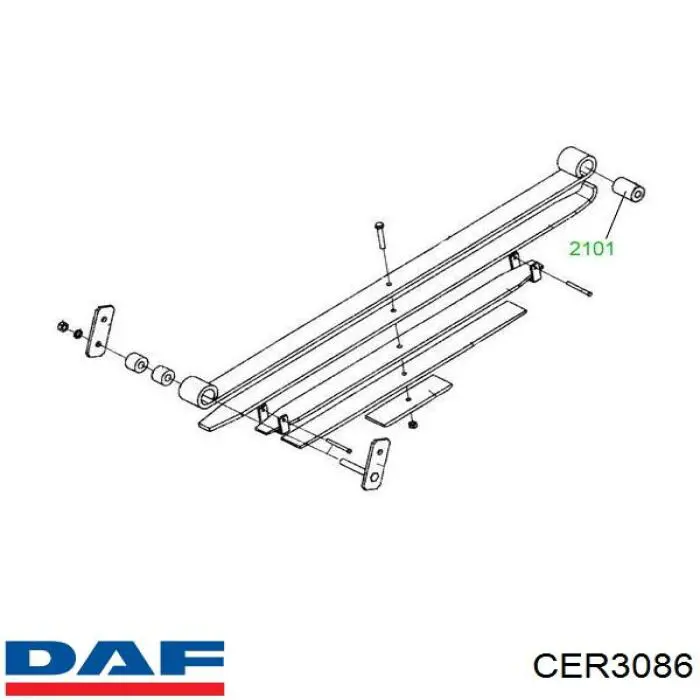 Купить CER3086 DAF Сайлентблок (втулка) рессоры передней