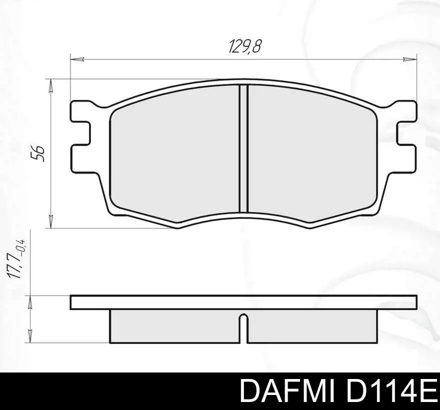 D114E Dafmi Колодки передние