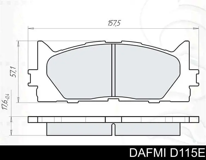 Compre D115E Dafmi Sapatas do freio dianteiras de disco
