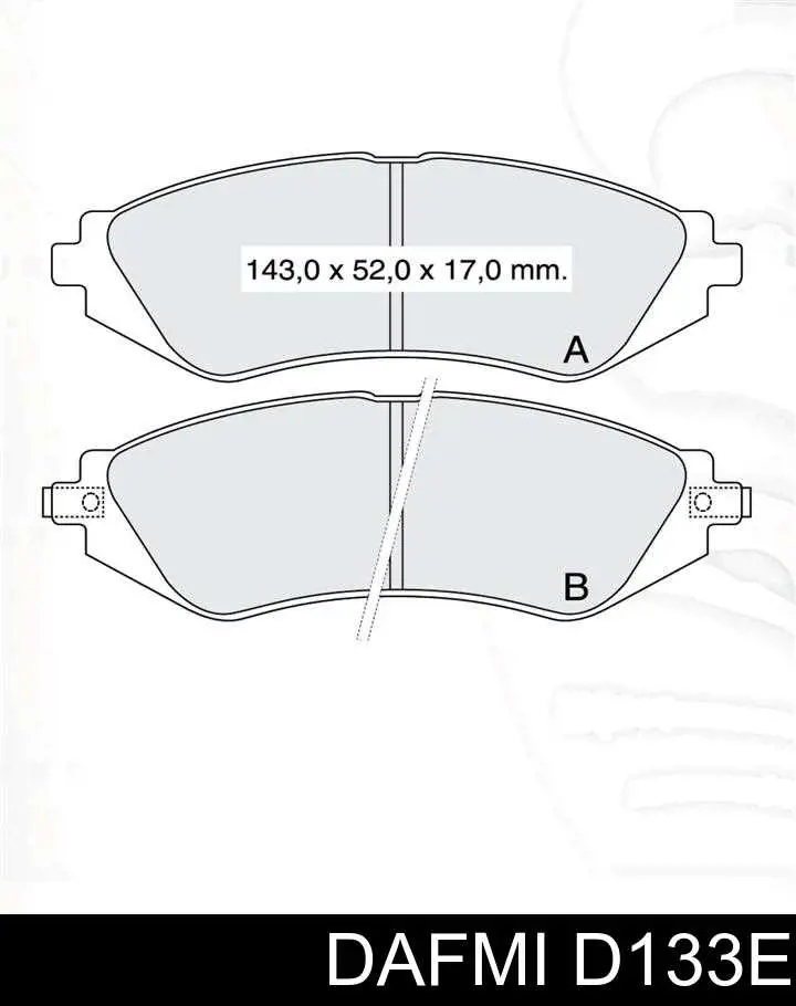 Передние тормозные колодки D133E Dafmi